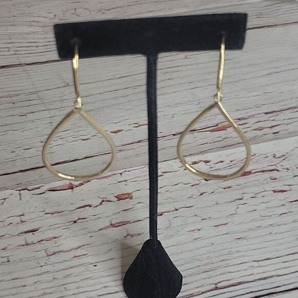 Rhinestone Dangling Large Hoops - Picture 4 of 5